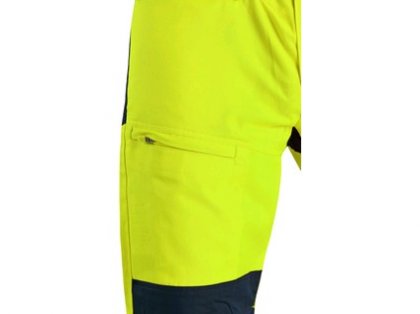 Kalhoty CXS HALIFAX, výstražné se síťovinou, pánské, žluto-modré