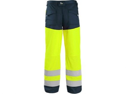 Kalhoty CXS HALIFAX, výstražné se síťovinou, pánské, žluto-modré, vel. 50