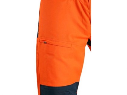 Kalhoty CXS HALIFAX, výstražné se síťovinou, pánské, oranžovo-modré, vel. 46