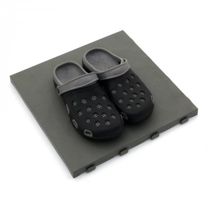 Šedá plastová terasová dlaždice Linea Easy - 40 x 40 x 2,65 cm