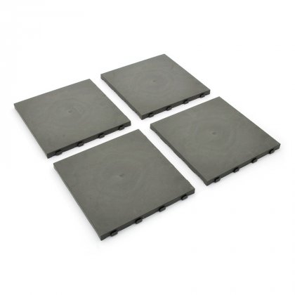 Šedá plastová terasová dlaždice Linea Easy - 40 x 40 x 2,65 cm