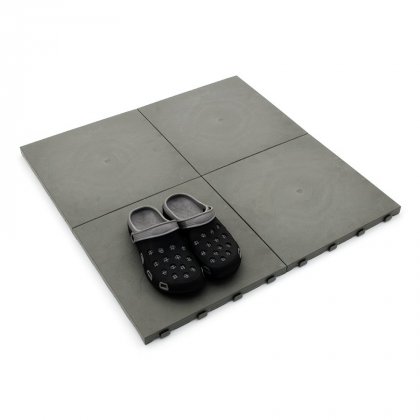 Šedá plastová terasová dlaždice Linea Easy - 40 x 40 x 2,65 cm