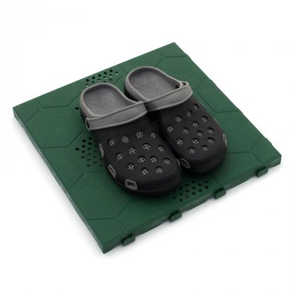 Zelená plastová terasová dlaždice Linea Easy - 40 x 40 x 2,65 cm