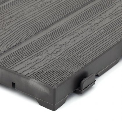 Hnědá plastová terasová dlaždice Linea Easy - 40 x 40 x 2,65 cm