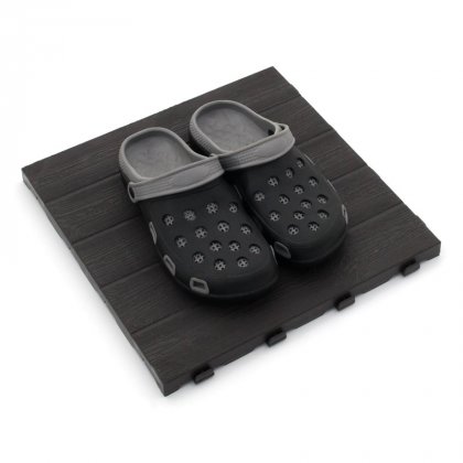 Hnědá plastová terasová dlaždice Linea Easy - 40 x 40 x 2,65 cm