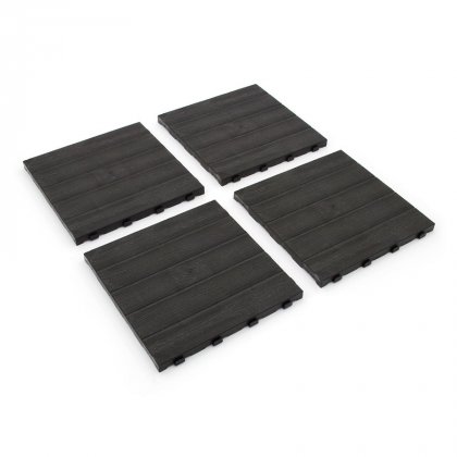 Hnědá plastová terasová dlaždice Linea Easy - 40 x 40 x 2,65 cm