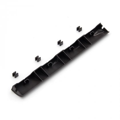 Hnědý plastový nájezd pro terasové dlaždice Linea Easy - 39 x 4,5 x 2,5 cm