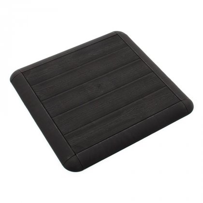 Hnědý plastový nájezd pro terasové dlaždice Linea Easy - 39 x 4,5 x 2,5 cm