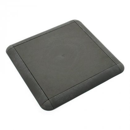 Šedý plastový rohový nájezd pro terasové dlaždice Linea Easy - 5,4 x 5,4 x 2,5 cm - 4 ks