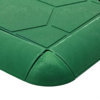 Zelený plastový rohový nájezd pro terasové dlaždice Linea Easy - 5,4 x 5,4 x 2,5 cm - 4 ks