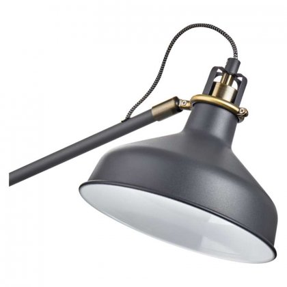 Stojací lampa ARTHUR na žárovku E27, 150cm, tmavě šedá
