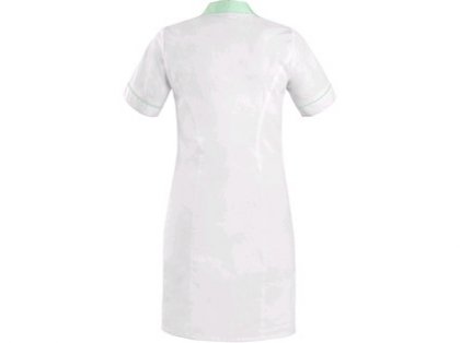 Dámské šaty CXS BELLA bílé se zelenými doplňky, vel. 52