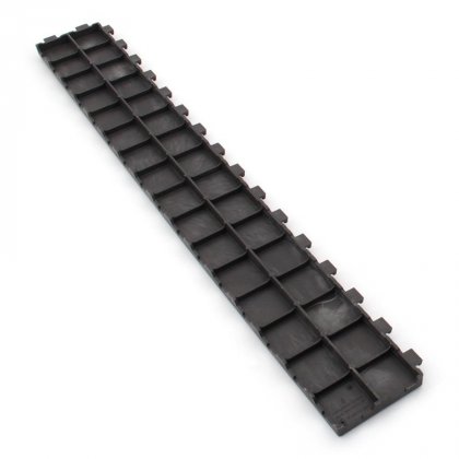 Hnědá plastová terasová dlaždice Linea Woodenlike - 118 x 16 x 2,5 cm