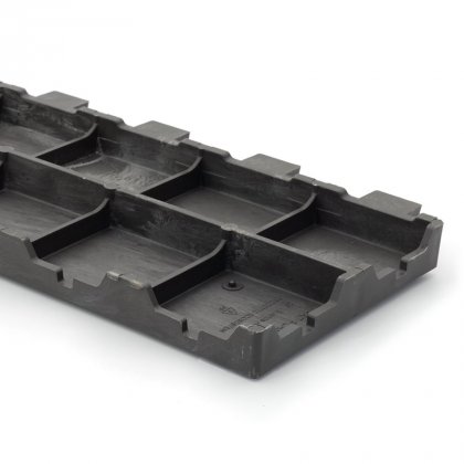 Hnědá plastová terasová dlaždice Linea Woodenlike - 118 x 16 x 2,5 cm