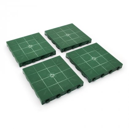 Zelená plastová terasová dlaždice Linea Combi - 40 x 40 x 4,8 cm
