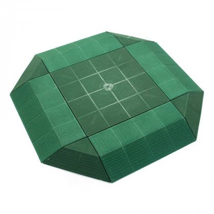 Zelená plastová terasová dlaždice Linea Combi - 40 x 40 x 4,8 cm