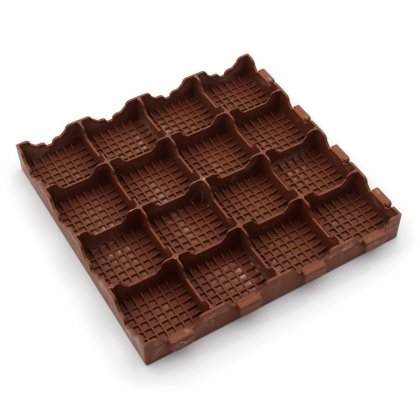 Hnědá plastová terasová dlaždice Linea Combi - 40 x 40 x 4,8 cm