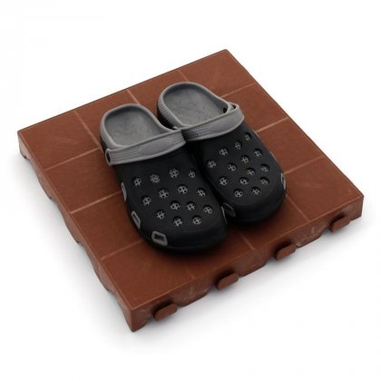 Hnědá plastová terasová dlaždice Linea Combi - 40 x 40 x 4,8 cm