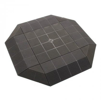 Tmavě hnědá plastová terasová dlaždice Linea Combi - 40 x 40 x 4,8 cm