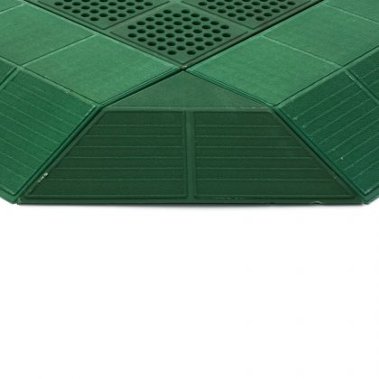 Zelený plastový rohový nájezd pro terasové dlaždice Linea Combi - 4,8 cm - 4 ks
