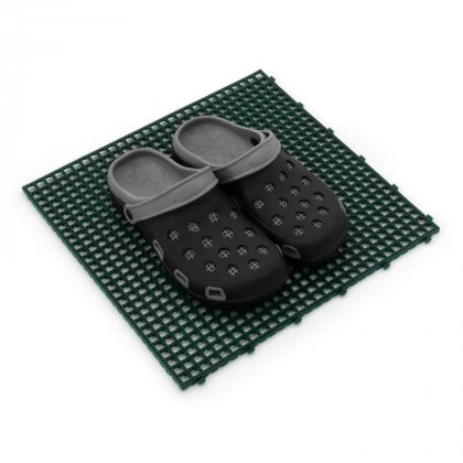 Zelená plastová terasová dlaždice Linea Flextile - 39,5 x 39,5 x 0,8 cm