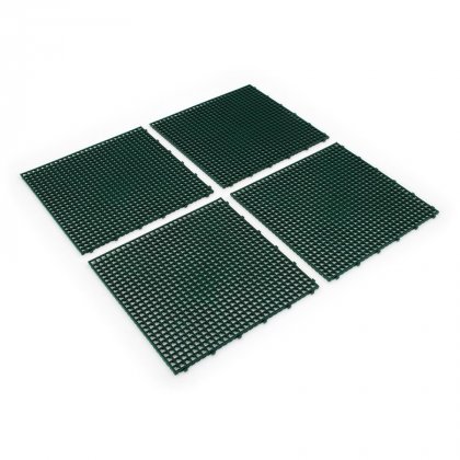 Zelená plastová terasová dlaždice Linea Flextile - 39,5 x 39,5 x 0,8 cm