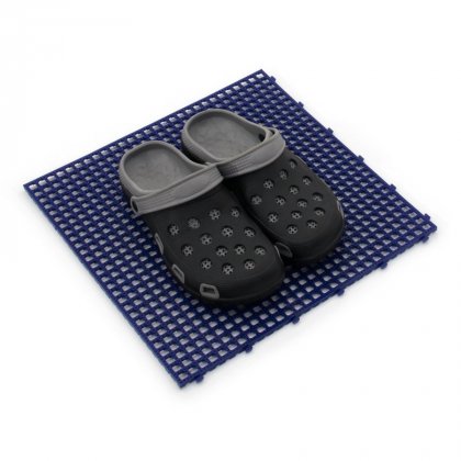 Modrá plastová terasová dlaždice Linea Flextile - 39,5 x 39,5 x 0,8 cm