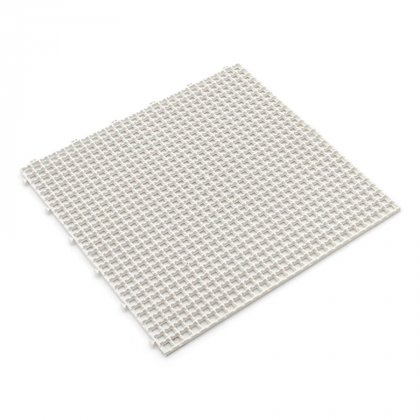 Bílá plastová terasová dlaždice Linea Flextile - 39,5 x 39,5 x 0,8 cm