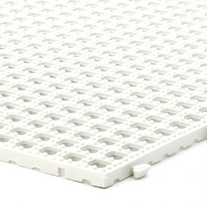Bílá plastová terasová dlaždice Linea Flextile - 39,5 x 39,5 x 0,8 cm