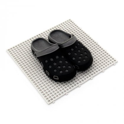 Bílá plastová terasová dlaždice Linea Flextile - 39,5 x 39,5 x 0,8 cm