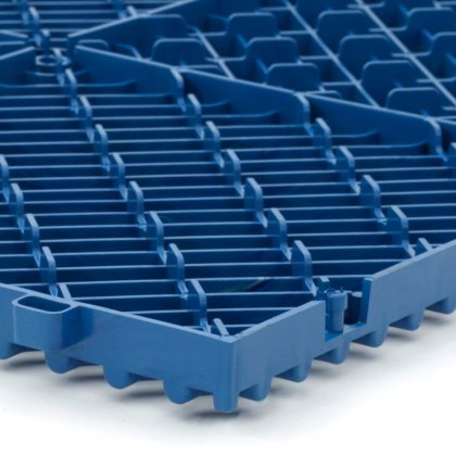 Modrá plastová terasová dlaždice Linea Rombo - 39,5 x 39,5 x 1,7 cm