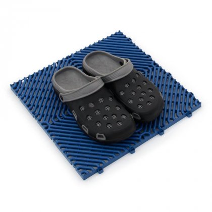 Modrá plastová terasová dlaždice Linea Rombo - 39,5 x 39,5 x 1,7 cm