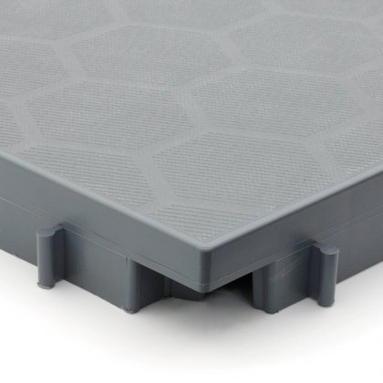 Šedá plastová terasová dlaždice Mega Tile - 116 x 76 x 3,5 cm