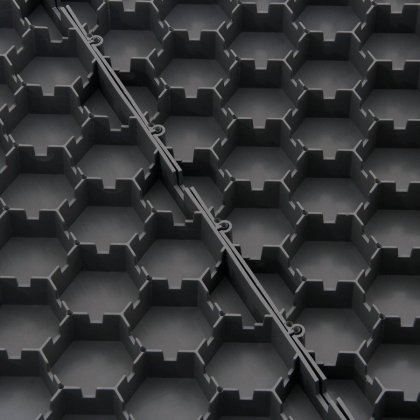 Šedá plastová terasová dlaždice Mega Tile - 116 x 76 x 3,5 cm