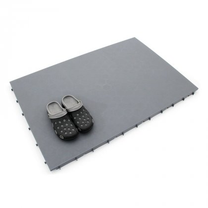 Šedá plastová terasová dlaždice Mega Tile - 116 x 76 x 3,5 cm