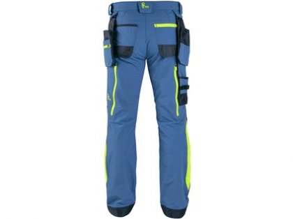 Kalhoty CXS NAOS pánské, modro-modré, HV žluté doplňky, vel. 52