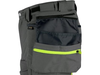 Kalhoty CXS NAOS pánské, šedo-černé, HV žluté doplňky, vel. 60