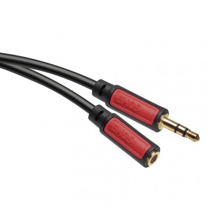 JACK kabel 3,5mm stereo, vidlice - 3,5mm zásuvka 2,5m