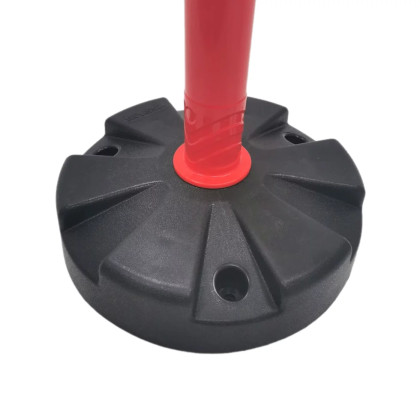 Červeno-bílý plastový (PPC) dopravní výstražný sloupek FLOMA WP63 - 6,3 x 100 cm