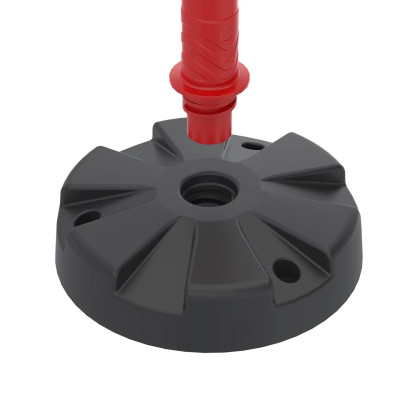 Červeno-bílý plastový (PPC) dopravní výstražný sloupek FLOMA WP63 - 6,3 x 100 cm