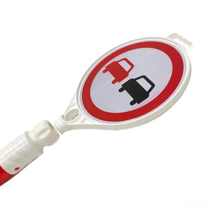 Červeno-bílý plastový (PPC) dopravní výstražný sloupek FLOMA WP24 - 11 x 120 cm