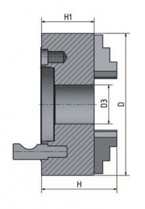 3-čelisťové sklíčidlo s centrickým upínáním ø 200 mm Camlock 4