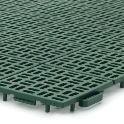 Zelená plastová děrovaná terasová dlaždice Linea Marte - 56,3 x 56,3 x 1,3 cm