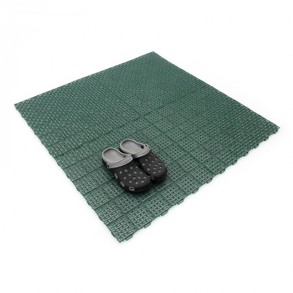 Zelená plastová děrovaná terasová dlaždice Linea Marte - 56,3 x 56,3 x 1,3 cm