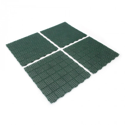 Zelená plastová děrovaná terasová dlaždice Linea Marte - 56,3 x 56,3 x 1,3 cm