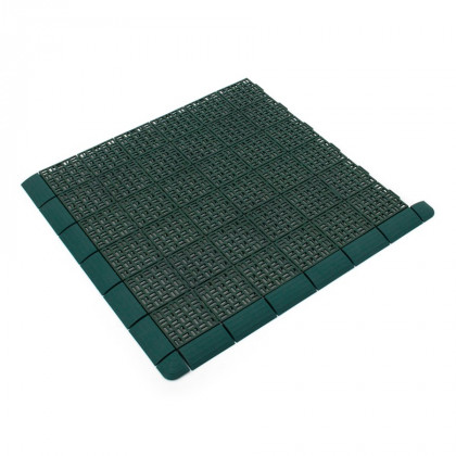 Zelená plastová děrovaná terasová dlaždice Linea Marte - 56,3 x 56,3 x 1,3 cm