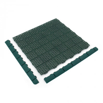 Zelená plastová děrovaná terasová dlaždice Linea Marte - 56,3 x 56,3 x 1,3 cm