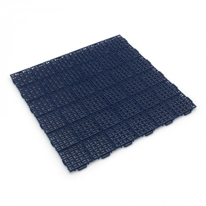 Modrá plastová děrovaná terasová dlaždice Linea Marte - 56,3 x 56,3 x 1,3 cm