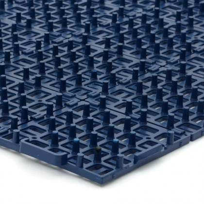 Modrá plastová děrovaná terasová dlaždice Linea Marte - 56,3 x 56,3 x 1,3 cm