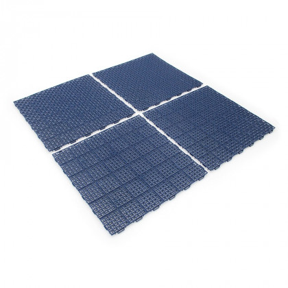 Modrá plastová děrovaná terasová dlaždice Linea Marte - 56,3 x 56,3 x 1,3 cm
